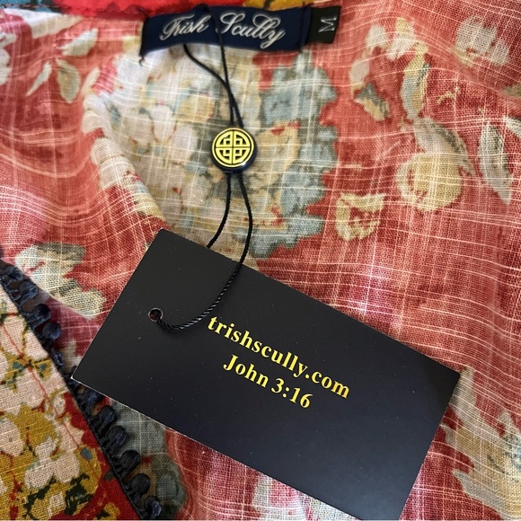 Trish Scully Coralie Dress Coralie Burgundy Floral Size - Picture 11 of 11